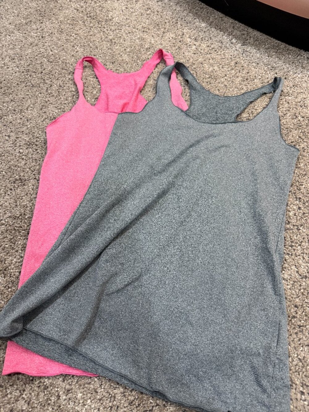 Barbell Apparel Women’s Racerback Tank Tops Pink & Gray SMALL
